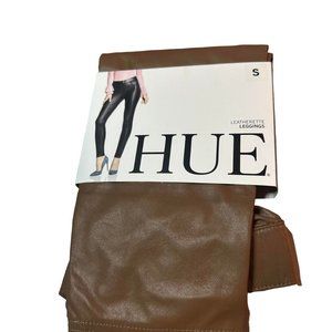 745 Hue	Leatherette Leggings in Fawn